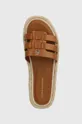 marrone Tommy Hilfiger infradito in pelle AUTHENTIC FLAT LTHR ESPADRILLE