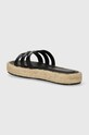 Obuv Kožené šľapky Tommy Hilfiger AUTHENTIC FLAT LTHR ESPADRILLE FW0FW07745 čierna