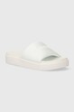 Παντόφλες Tommy Hilfiger PLATFORM MESH POOL SLIDE ίσια πλατφόρμα λευκό FW0FW07828