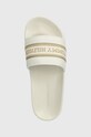 Natikači Tommy Hilfiger HILFIGER POOLSLIDE WITH WEBBING bež FW0FW07845