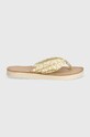 Tommy Hilfiger japonki TH EMBLEM ELEVATED BEACH SANDAL FW0FW07847 beżowy SS24