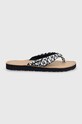 Tommy Hilfiger japonki TH EMBLEM ELEVATED BEACH SANDAL FW0FW07847 granatowy SS24