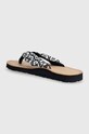 Obuwie Tommy Hilfiger japonki TH EMBLEM ELEVATED BEACH SANDAL FW0FW07847 granatowy
