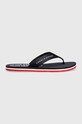 Tommy Hilfiger japonki GLOBAL STRIPES FLAT BEACH SANDAL FW0FW07856 granatowy SS24