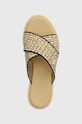 Pantofle Tommy Hilfiger TH MONO RAFIA FLATFORM béžová FW0FW07895