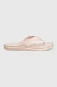 Tommy Hilfiger flip-flop TH EMBLEM BEACH SANDAL rózsaszín