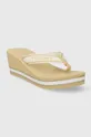 Tommy Hilfiger infradito HILFIGER WEDGE BEACH SANDAL Gambale: Materiale tessile Parte interna: Materiale sintetico, Materiale tessile Suola: Materiale sintetico