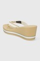 Tommy Hilfiger japonki HILFIGER WEDGE BEACH SANDAL beżowy FW0FW07903