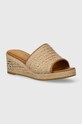 Tommy Hilfiger klapki TH ROPE WEDGE SANDAL imitacja skóry licowej beżowy FW0FW07927