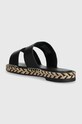 Cipők Tommy Hilfiger bőr papucs TH LEATHER FLAT ESP SANDAL FW0FW07931 fekete