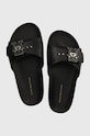 Kožené šľapky Tommy Hilfiger TH HARDWARE LEATHER FLAT SANDAL usňová koža čierna FW0FW07940