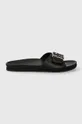 Tommy Hilfiger infradito in pelle TH HARDWARE LEATHER FLAT SANDAL nero