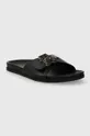 Tommy Hilfiger infradito in pelle TH HARDWARE LEATHER FLAT SANDAL Gambale: Pelle naturale Parte interna: Pelle naturale Suola: Materiale sintetico
