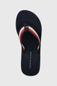 granatowy Tommy Hilfiger japonki CORPORATE WEDGE BEACH SANDAL