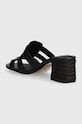 Взуття Шкіряні шльопанці Tommy Hilfiger BLOCK MID HEEL LEATHER SANDAL FW0FW08049 чорний
