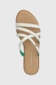 Кожаные шлепанцы Tommy Hilfiger TH STRAP FLAT SANDAL бежевый FW0FW08067