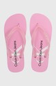 Calvin Klein Jeans japonki BEACH SANDAL MONOLOGO TPU syntetyczny różowy YW0YW01246