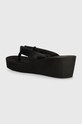 Обувки Джапанки Calvin Klein Jeans BEACH WEDGE SANDAL PADDED NY YW0YW01397 черен