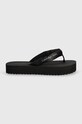 Calvin Klein Jeans japonki BEACH SANDAL FLATFORM PADDED NY YW0YW01400 czarny SS24