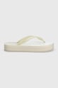 Calvin Klein Jeans japonki BEACH SANDAL FLATFORM MONOLOGO YW0YW01617 beżowy SS24
