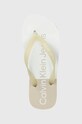 Calvin Klein Jeans japonki BEACH SANDAL FLATFORM MONOLOGO beżowy YW0YW01617