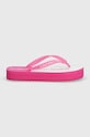 Calvin Klein Jeans japonki BEACH SANDAL FLATFORM MONOLOGO YW0YW01617 różowy SS24