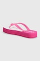 Obuwie Calvin Klein Jeans japonki BEACH SANDAL FLATFORM MONOLOGO YW0YW01617 różowy