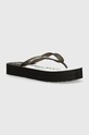 Calvin Klein Jeans japonki BEACH SANDAL FLATFORM MONOLOGO platforma czarny YW0YW01617