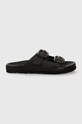 Pepe Jeans klapki skórzane PLS80005 PLS80005 czarny SS24