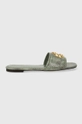 Tory Burch infradito in pelle Eleanor Slide verde