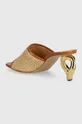 JW Anderson sliders Raffia Sandal Uppers: Textile material, Natural leather Inside: Natural leather Outsole: Natural leather