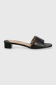 Шкіряні шльопанці Lauren Ralph Lauren Fay 802925259001.001 чорний SS24
