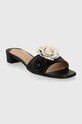 Кожаные шлепанцы Lauren Ralph Lauren Fay 802935554001.001 чёрный SS24