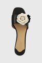 Kožené šľapky Lauren Ralph Lauren Fay čierna 802935554001.001