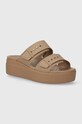 Crocs papuci Brooklyn Low Wedge Sandal sintetic maro 207431.2Q9