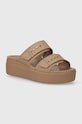 Шльопанці Crocs Brooklyn Low Wedge Sandal платформа коричневий 207431.2Q9
