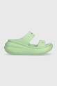 Šľapky Crocs Classic Crush Sandal platforma zelená 207670.374