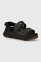 Шлепанцы Crocs Classic Hiker Xscape платформа чёрный 208181.001