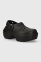 Шлепанцы Crocs Stomp Slide платформа чёрный 209347.001