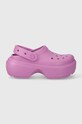 Crocs klapki Stomp Slide 209347.6WQ fioletowy SS24