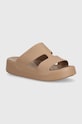 Crocs klapki Gataway Platform H - Strap pozostałe brązowy 209409.2Q9