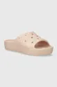 rózsaszín Crocs papucs Classic Platform Geometric Slide Női