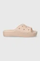 Crocs papucs Classic Platform Geometric Slide rózsaszín