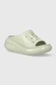 Pantofle Crocs Crush High Shine Slide platforma zelená 209648.3VS