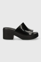 Шлепанцы Crocs Brooklyn High Shine Heel Slide чёрный