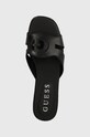 Δερμάτινες παντόφλες Guess CIELLA μαύρο FLGCIA.LEA19.BLACK