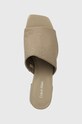 Calvin Klein klapki HEEL MULE 45 MONOCQ beżowy HW0HW01936