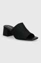 Calvin Klein papucs HEEL MULE 45 MONOCQ magas fekete HW0HW01936