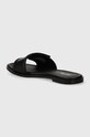 Obuv Kožené šľapky Calvin Klein FLAT SLIDE RELOCK LTH HW0HW01939 čierna