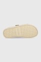 Calvin Klein klapki skórzane FLAT ADJ SLIDE CALVIN MTL LTH HW0HW01954 beżowy